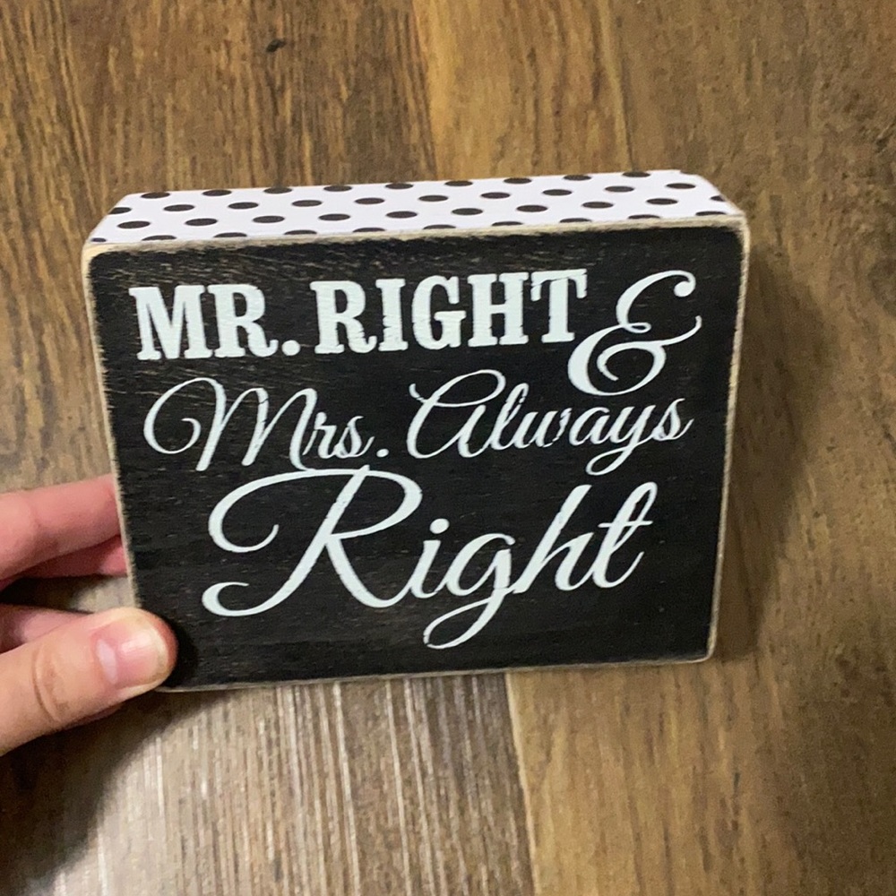 Mr. and Mrs. Wooden Sign